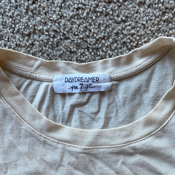 Daydreamer Free People Wood Ash Rolling Stones Leopard Tongue T-Shirt medium - Picture 5 of 5